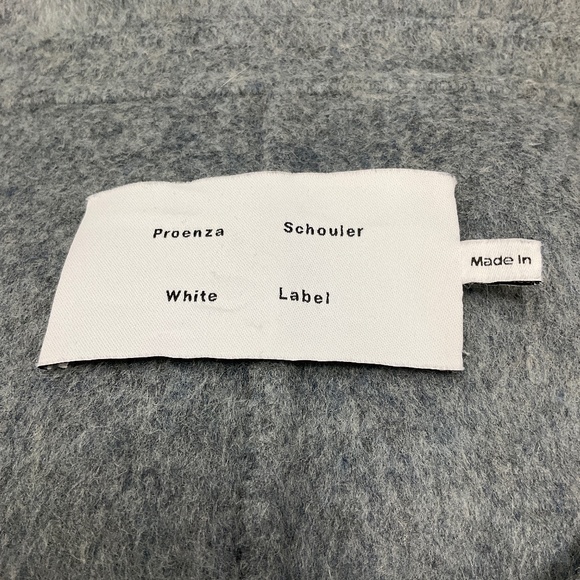 PROENZA SCHOULER WHITE LABEL LIGHT GREY WOOL COAT WITH BELT - Picture 4 of 5